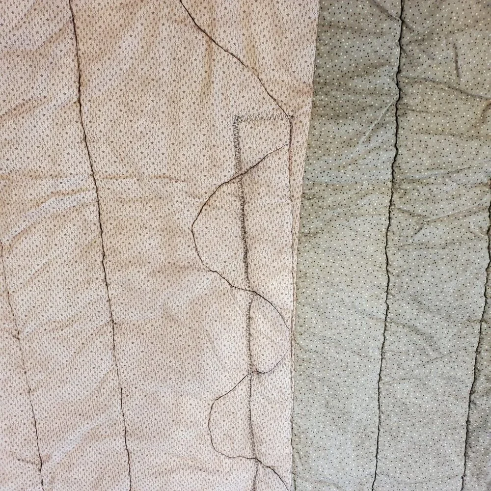 Handmade Jelly Roll Fall Autumn Leaf‎ Quilt Brown Orange NEEDS REPAIR 62x48